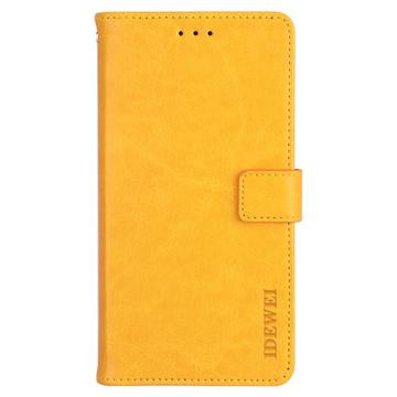 Funda con Cierre Magnético Idewei para iPhone 14 - Estilo Cartera - Amarillo