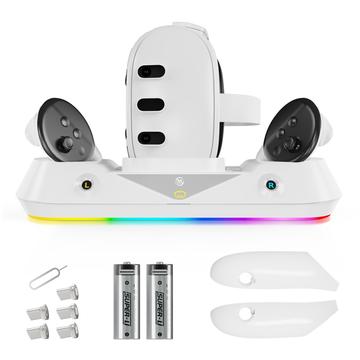 JYS MQ001 Para Oculus / Meta Quest 3 magnético de carga de luz RGB VR auricular de visualización de pie VR Accesorios