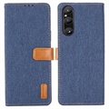 Funda Jeans Series para Sony Xperia 1 V - Estilo Cartera