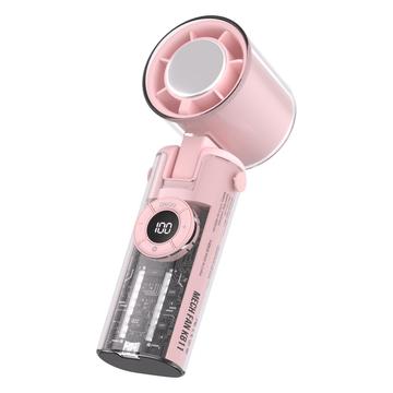 K-811 Ventilador de mano Mecha transparente - Rosa