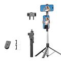 K50 Palo/Trípode extensible para selfies con doble soporte para teléfono - Negro
