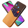 KSQ Samsung Galaxy A40 Case with Card Pocket - Coffee