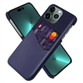 Carcasa con Ranura para Tarjeta KSQ para iPhone 14 Pro Max - Azul