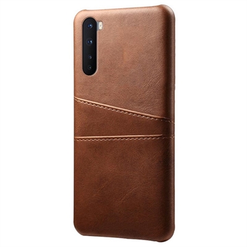 Carcasa de Plástico Recubierto con Ranuras para Tarjetas KSQ para OnePlus Nord