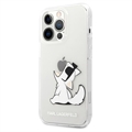 Carcasa de TPU Claro Karl Lagerfeld para iPhone 14 Pro Max - Choupette Comer
