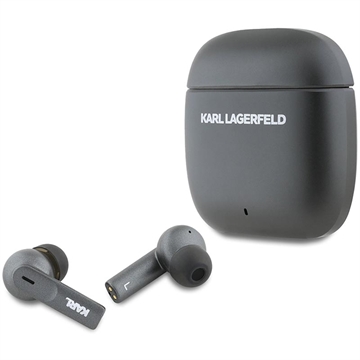 Auriculares inalámbricos ANC/ENC TWS con logotipo alargado Karl Lagerfeld - Negro