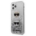 Carcasa Karl Lagerfeld Ikonik Liquid Glitter para iPhone XR - Transparente