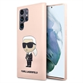 Funda de Silicona Karl Lagerfeld Ikonik para Samsung Galaxy S23 Ultra 5G - Rosa