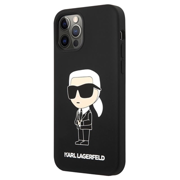 Funda de Silicona Karl Lagerfeld para iPhone 12/12 Pro - Negro