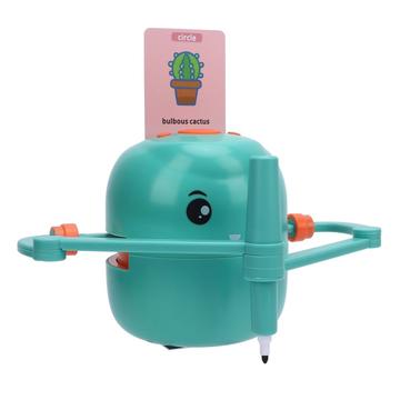 Robot de Aprendizaje Artístico Infantil Máquina de Dibujar con 100 Fichas de Actividades - Verde