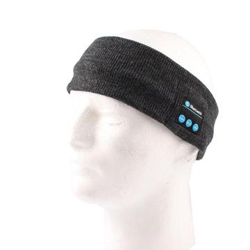 Diadema Bluetooth de punto para hacer deporte, llamadas con manos libres - Gris oscuro