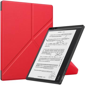 Funda tipo libro con soporte Origami para Kobo Elipsa 2E - Rojo