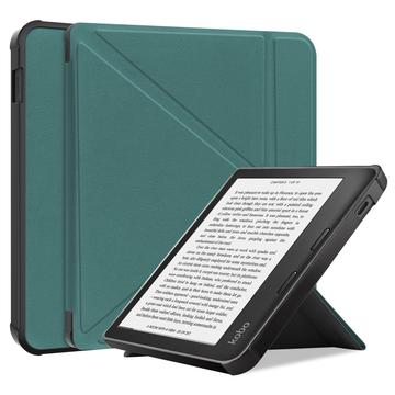 Funda tipo libro con soporte Origami para Kobo Libra 2 - Verde