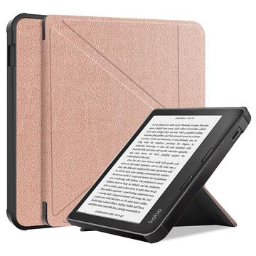 Funda tipo libro con soporte Origami para Kobo Libra 2 - Rosa Dorado