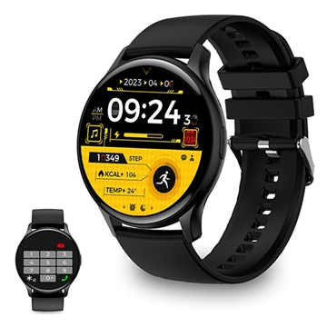 Ksix Core AMOLED Smartwatch con Modos Deporte/Salud - Negro