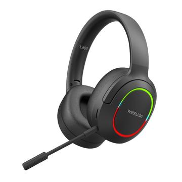 L800 Auriculares inalámbricos Auriculares de música para juegos Auriculares Bluetooth plegables con luces LED / Micrófono - Negro