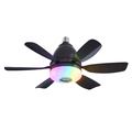 LEC017R Ventilador de techo regulable RGB de 3 velocidades con altavoz Bluetooth