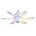 LEC017R Ventilador de techo regulable RGB de 3 velocidades con altavoz Bluetooth