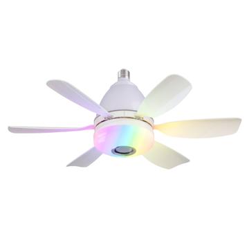 LEC017R Ventilador de techo regulable RGB de 3 velocidades con altavoz Bluetooth