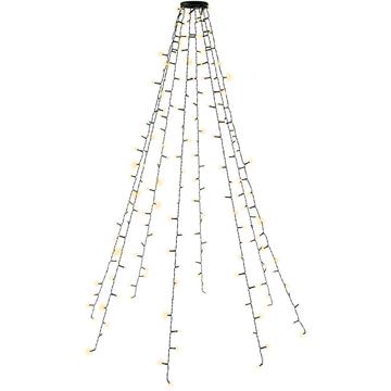Cadena de luces LED para árbol de Navidad con anillo / desplegable y temporizador - 200 LED