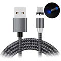 Cable de Carga Magnético LED Lightning - iPhone, iPad, iPod - Negro