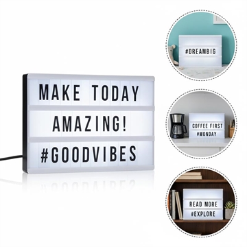 Tablero luminoso LED con letras - 96 Letras/Símbolos