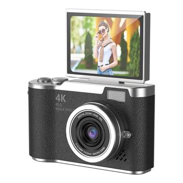 LK007 Cámara digital con pantalla abatible y tarjeta de memoria de 32GB