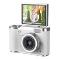 LK007 Cámara digital con pantalla abatible y tarjeta de memoria de 32GB - Blanco