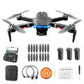 LSRC LSRC-S7S SENTINELS GPS 5G WIFI FPV 4K HD Cámara Plegable RC Drone 3-Axis Gimbal 28mins Flight Time Control Remoto Brushless Quadcopter Toy with 3 Batteries