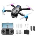 LU600 Dron RC plegable para evitar obstáculos con luz fría - Negro