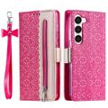 Funda Lace Pattern para Samsung Galaxy S23 5G - Estilo Cartera