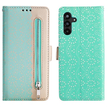 Funda Lace Pattern para Samsung Galaxy A50 - Estilo Cartera - Negro