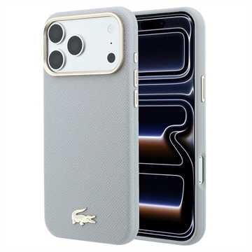 Funda Lacoste Champs Élysées para iPhone 18 Pro - Compatible con MagSafe - Gris Claro
