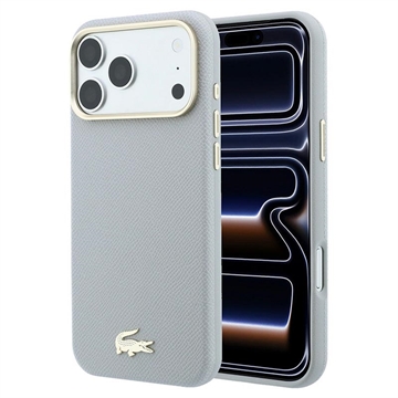 Funda Lacoste Champs Élysées para iPhone 18 Pro Max - Compatible con MagSafe - Gris Claro