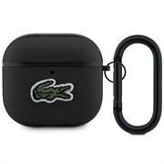 Estuche AirPods 4 Lacoste Petit Pique Croc Logo Patch - Negro
