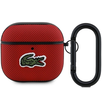 Estuche AirPods 4 Lacoste Petit Pique Croc Logo Patch - Rojo