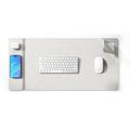 Almohadilla de escritorio grande con cargador inalámbrico de 15W para smartphone/audífonos - Gris
