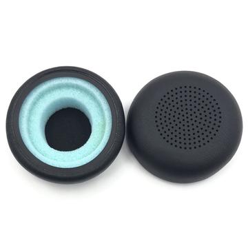 Almohadillas de espuma con memoria de cuero para auriculares Blackwire C5220/C5210/C7225 de Plantronics - Almohadillas de repuesto - Negro