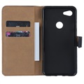 Google Pixel 3a XL Leather Wallet Case with Stand - Black