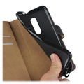 OnePlus 7 Pro Leather Wallet Case with Stand - Black