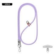 Leeu Design Elegante Cordón Universal Crossbody para Teléfono - 120cm, 6mm - Morado