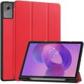 Funda Smart Folio Tri-Fold Series para Lenovo Idea Tab Plus - Roja