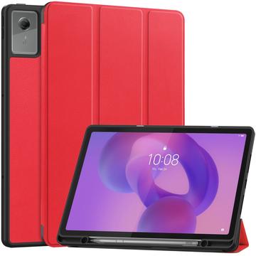 Funda Smart Folio Tri-Fold Series para Lenovo Idea Tab Plus - Roja
