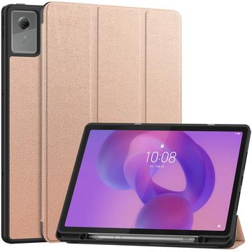 Funda Smart Folio Tri-Fold Series para Lenovo Idea Tab Plus - Oro rosa