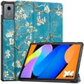 Funda Smart Folio Tri-Fold Series para Lenovo Idea Tab - Flores blancas