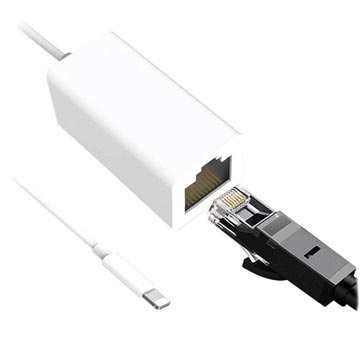 Adaptador Network Lightning / RJ45 Ethernet LAN - Blanco