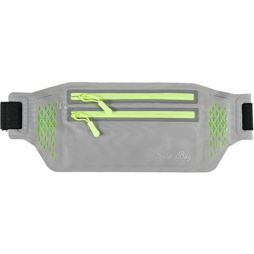 Riñonera ligera para correr con banda reflectante y bolsillos con cremallera - 7.2"