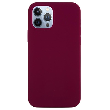 Funda de Silicona Líquida para iPhone 14 Pro - Vino Tinto