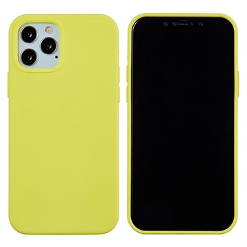 Funda de Silicona Liquid para iPhone 12 Pro Max - Amarillo