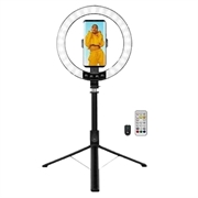 LogiLink AA0156 Anillo de luz LED con palo/trípode selfie y disparador remoto